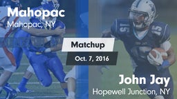 Matchup: Mahopac  vs. John Jay  2016