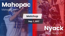 Matchup: Mahopac  vs. Nyack  2016