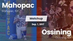 Matchup: Mahopac  vs. Ossining  2017