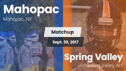 Matchup: Mahopac  vs. Spring Valley  2017