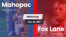 Matchup: Mahopac  vs. Fox Lane  2017