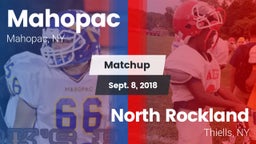 Matchup: Mahopac  vs. North Rockland  2018