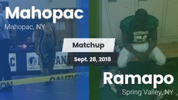 Matchup: Mahopac  vs. Ramapo  2018