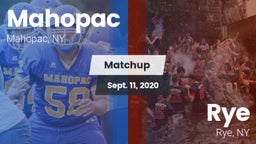 Matchup: Mahopac  vs. Rye  2020
