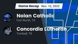 Recap: Nolan Catholic  vs. Concordia Lutheran  2022