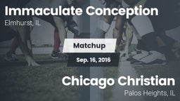 Matchup: Immaculate vs. Chicago Christian  2016