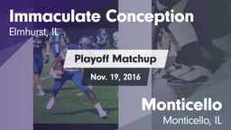 Matchup: Immaculate vs. Monticello  2016