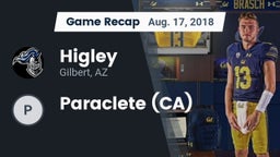 Recap: Higley  vs. Paraclete (CA) 2018