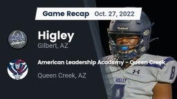 Recap: Higley  vs. American Leadership Academy - Queen Creek 2022