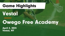 Vestal  vs Owego Free Academy  Game Highlights - April 4, 2023