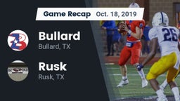 Recap: Bullard  vs. Rusk  2019