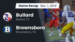 Recap: Bullard  vs. Brownsboro  2019
