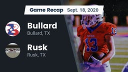 Recap: Bullard  vs. Rusk  2020