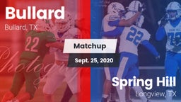 Matchup: Bullard  vs. Spring Hill  2020