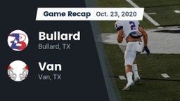 Recap: Bullard  vs. Van  2020