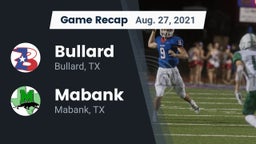 Recap: Bullard  vs. Mabank  2021