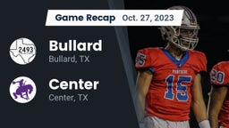 Recap: Bullard  vs. Center  2023
