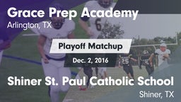 Matchup: Grace Prep Academy vs. Shiner St. Paul Catholic School 2016