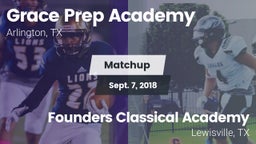 Matchup: Grace Prep Academy vs. Founders Classical Academy  2018