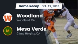 Recap: Woodland  vs. Mesa Verde  2018