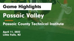 Passaic Valley  vs Passaic County Technical Institute Game Highlights - April 11, 2022
