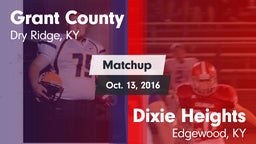 Matchup: Grant County High vs. Dixie Heights  2016