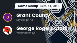 Recap: Grant County  vs. George Rogers Clark  2018