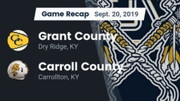 Recap: Grant County  vs. Carroll County  2019