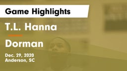 T.L. Hanna  vs Dorman  Game Highlights - Dec. 29, 2020