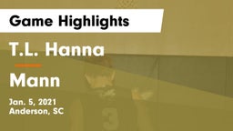 T.L. Hanna  vs Mann  Game Highlights - Jan. 5, 2021