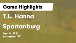 T.L. Hanna  vs Spartanburg  Game Highlights - Jan. 8, 2021