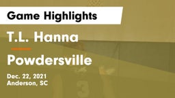 T.L. Hanna  vs Powdersville  Game Highlights - Dec. 22, 2021