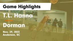 T.L. Hanna  vs Dorman  Game Highlights - Nov. 29, 2023