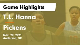 T.L. Hanna  vs Pickens  Game Highlights - Nov. 20, 2021