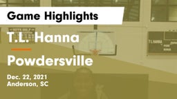 T.L. Hanna  vs Powdersville  Game Highlights - Dec. 22, 2021