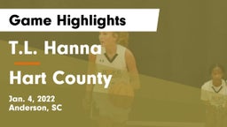 T.L. Hanna  vs Hart County  Game Highlights - Jan. 4, 2022