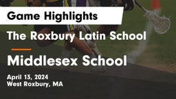 The Roxbury Latin School vs Middlesex School Game Highlights - April 13, 2024