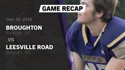 Recap: Broughton  vs. Leesville Road  2016