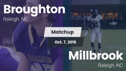 Matchup: Broughton High vs. Millbrook  2016