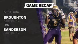 Recap: Broughton  vs. Sanderson  2016