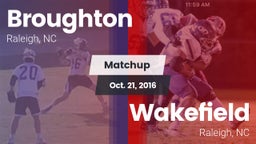 Matchup: Broughton High vs. Wakefield  2016