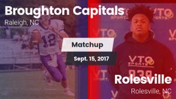 Matchup: Broughton Capitals vs. Rolesville  2017