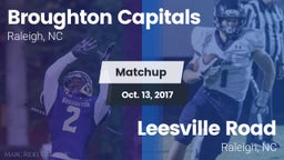Matchup: Broughton Capitals vs. Leesville Road  2017