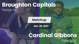 Matchup: Broughton Capitals vs. Cardinal Gibbons  2017