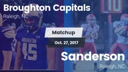 Matchup: Broughton Capitals vs. Sanderson  2017
