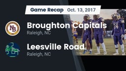 Recap: Broughton Capitals vs. Leesville Road  2017