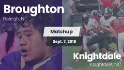 Matchup: Broughton Capitals vs. Knightdale  2018