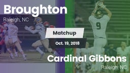 Matchup: Broughton Capitals vs. Cardinal Gibbons  2018