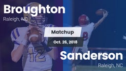 Matchup: Broughton Capitals vs. Sanderson  2018