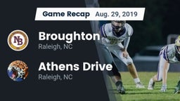 Recap: Broughton  vs. Athens Drive  2019